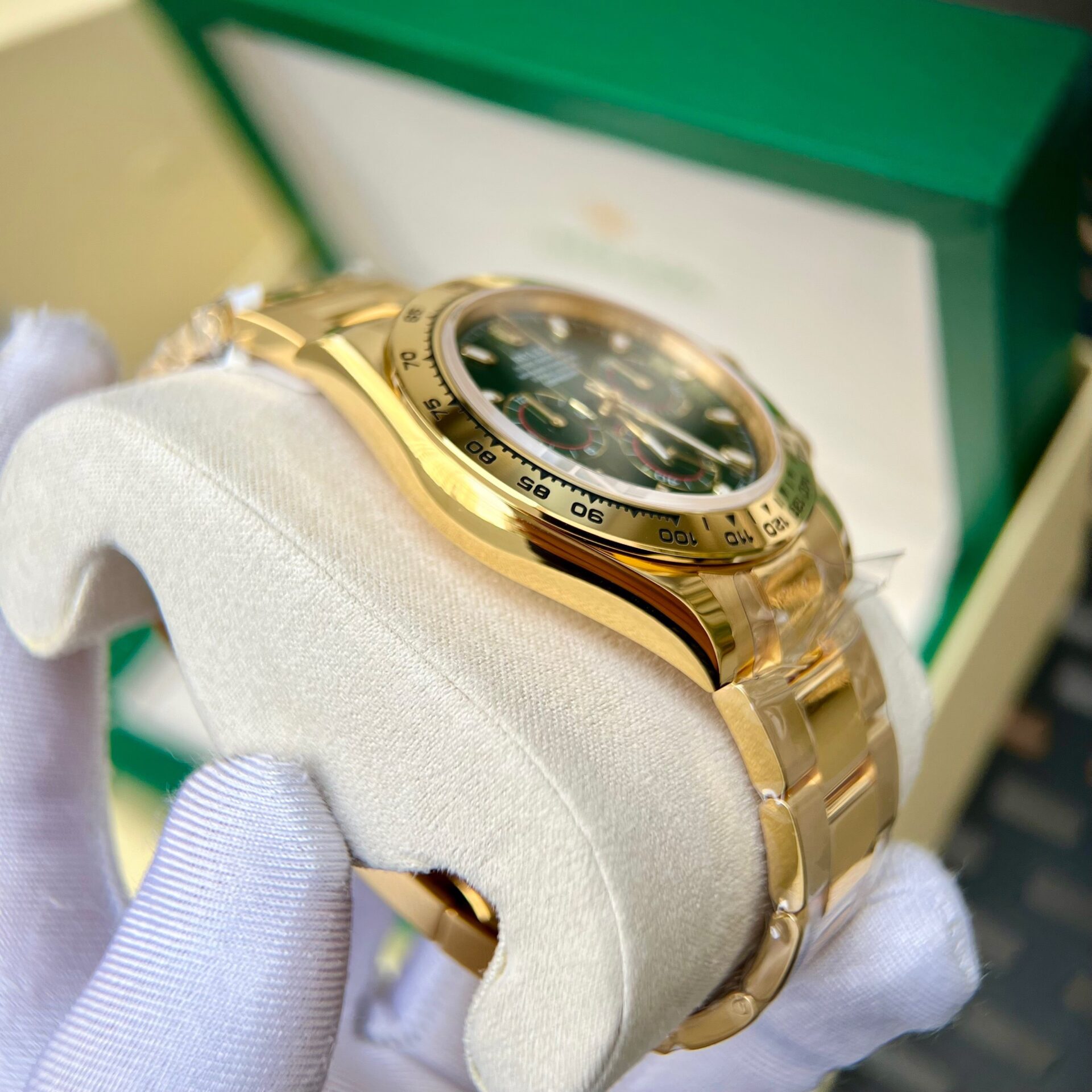 Rolex Daytona YG Plated Green Dial 40mm Oyster Super Clone