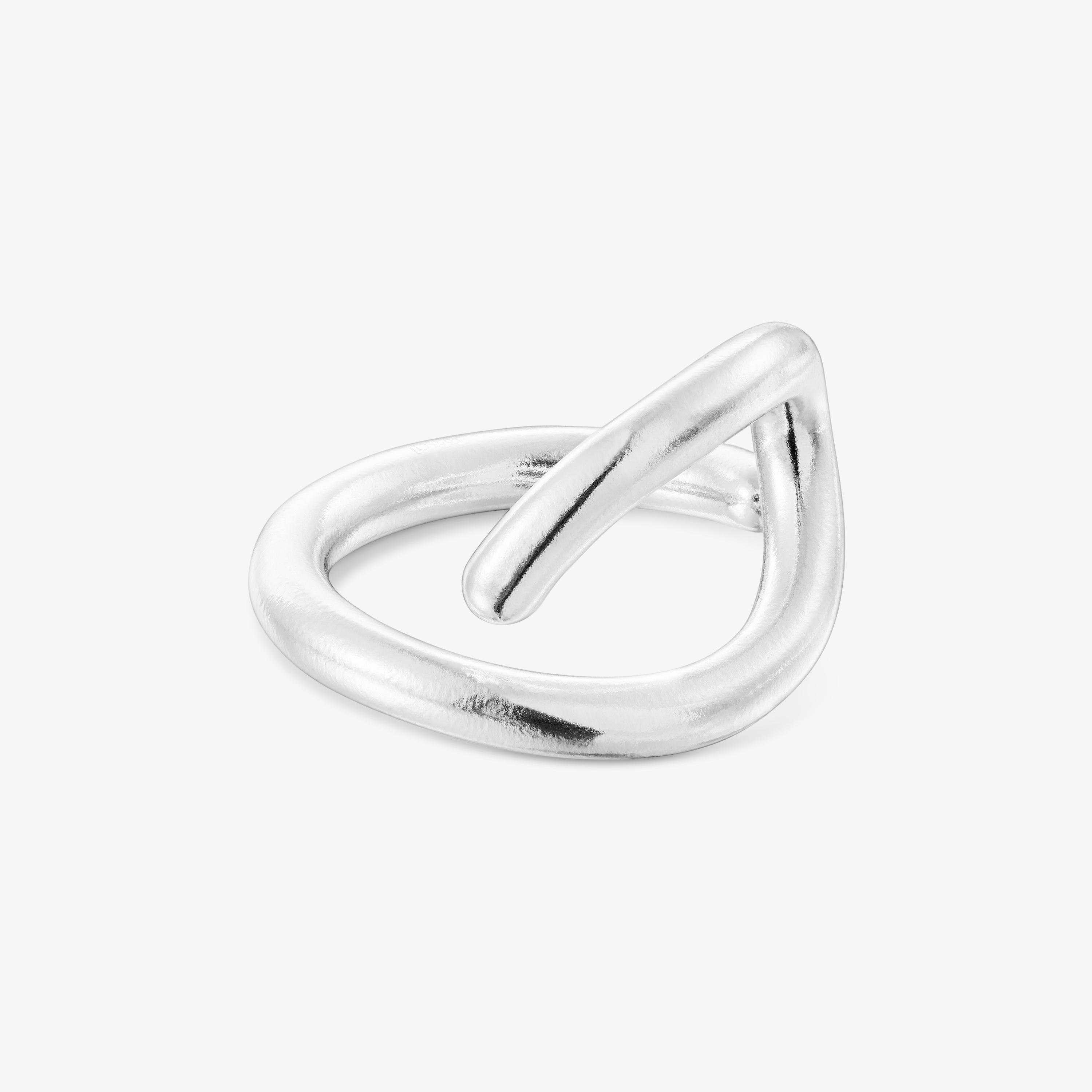 Anillo abierto de plata Bent