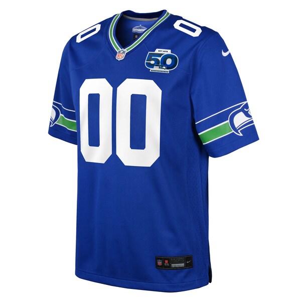 Seattle Seahawks Nike Youth 50th Season Throwback Custom Game Jersey - Royal