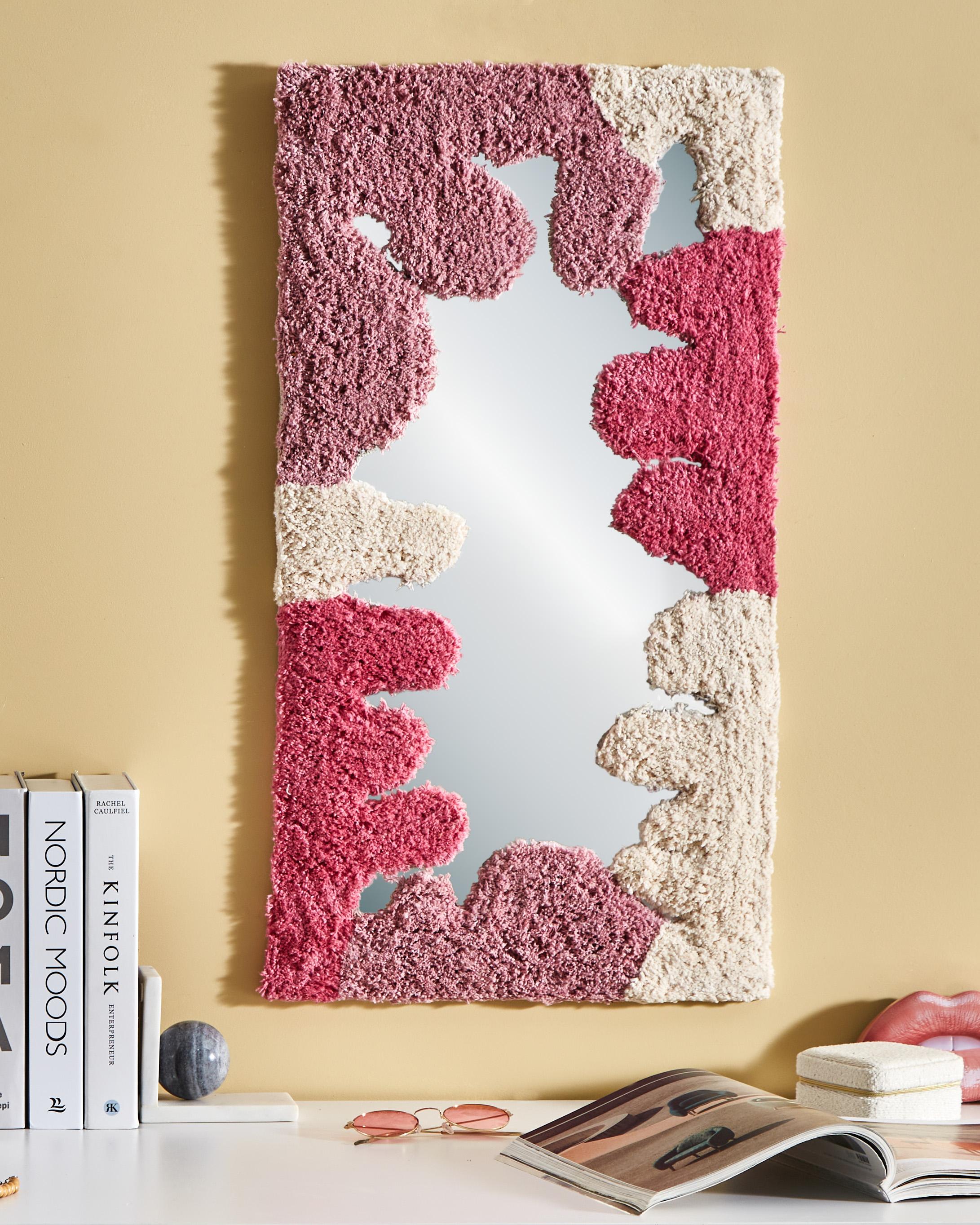 Wall Mirror CAGERI 41 cm 75 cm Cotton Pink