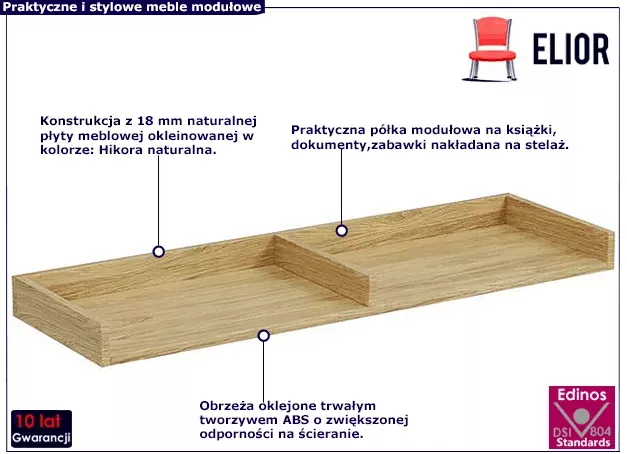 Półka modułowa 110 cm hikora - Avnix