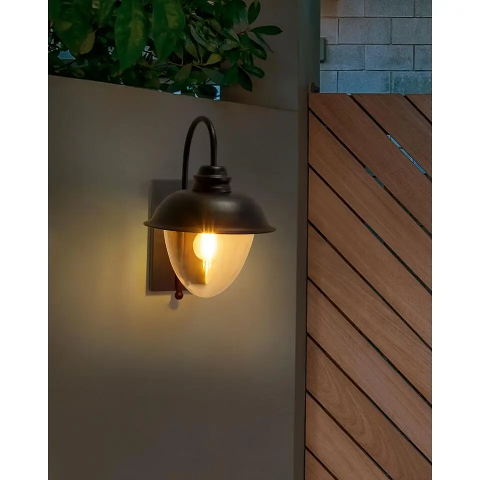 BANKA - Tuin wandlamp - Matzwart - Metaal