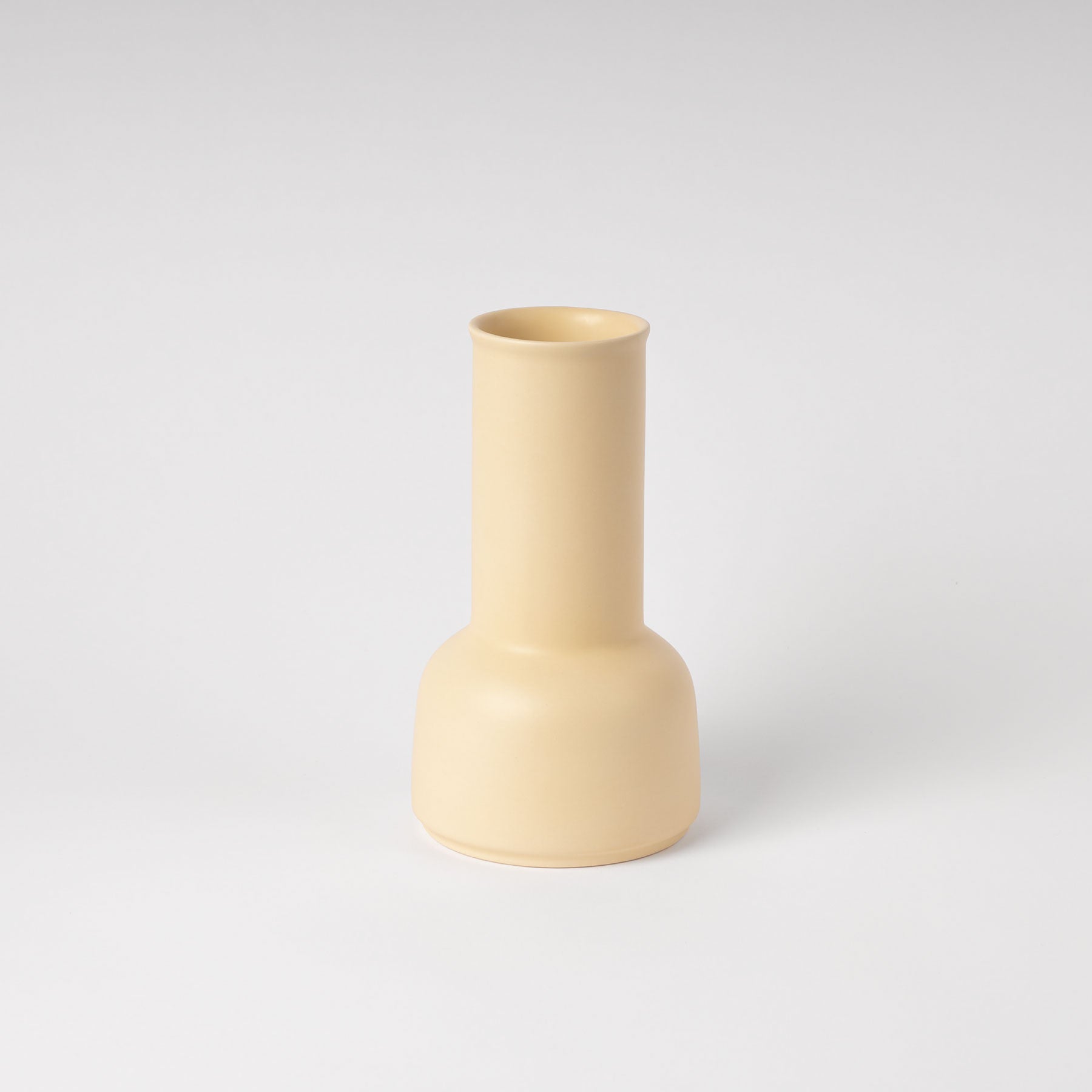 Soft Yellow Narrow-Neck Carafe - Modern Table Pitcher