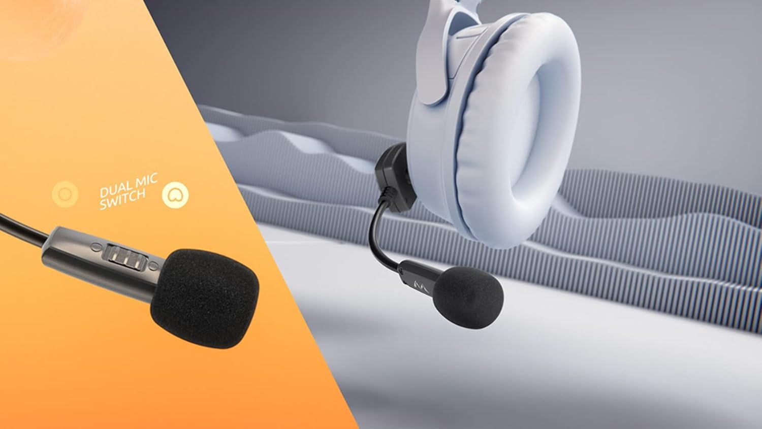 Antlion Audio ModMic Wireless Attachable Boom Microphone for Headphones - Compatible with PC  Mac  Linux  PS4  Any USB A Type