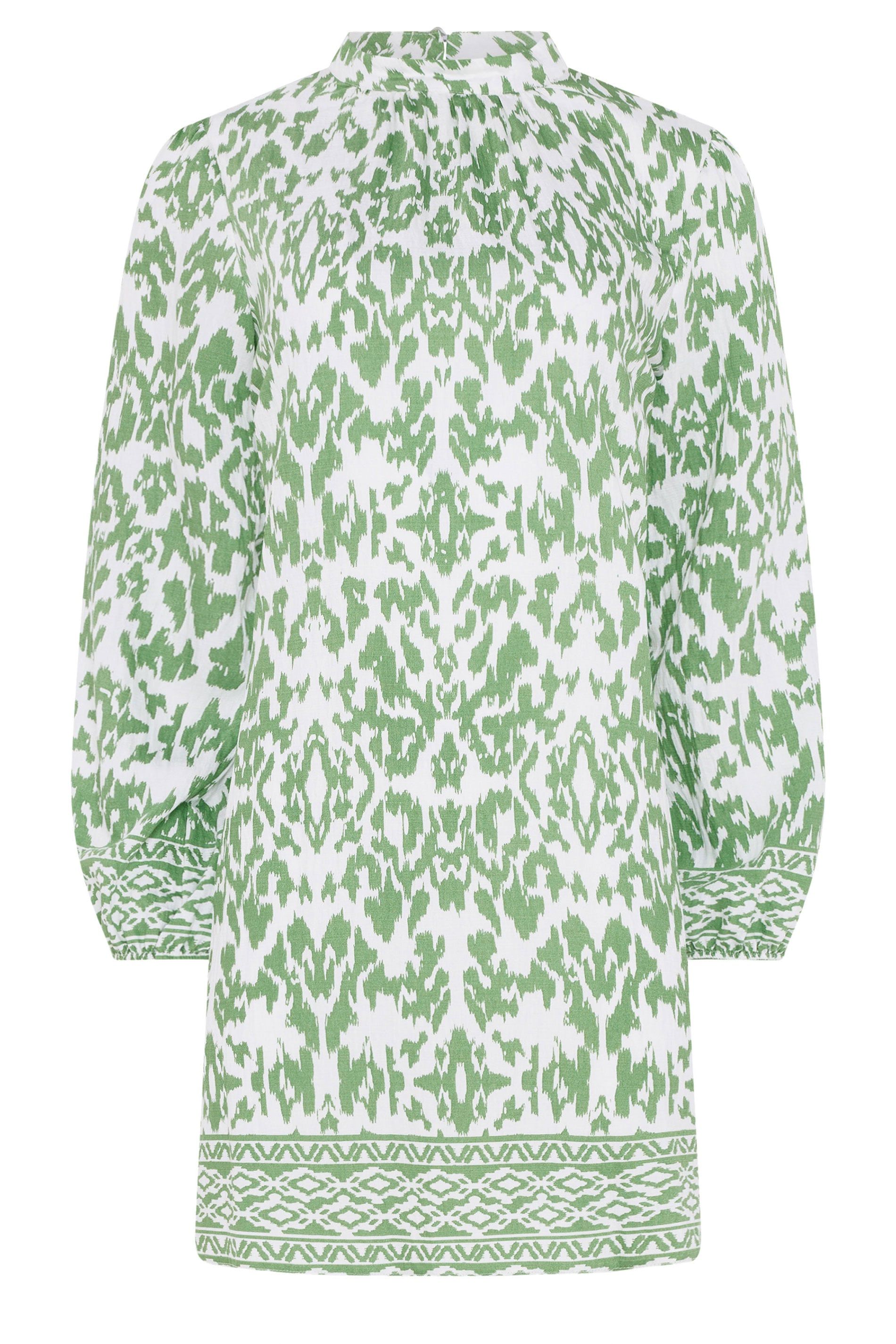 M&Co Abstract Print Belted Tunic Dress
