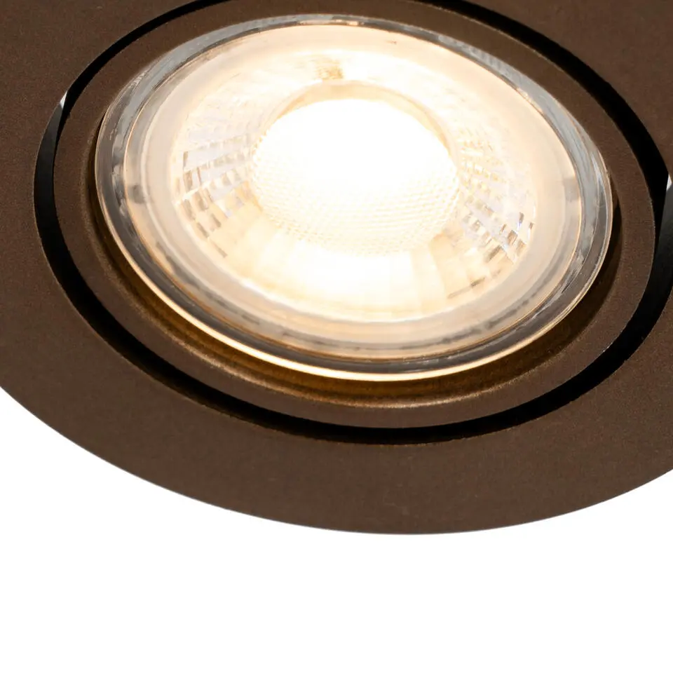 Qazqa inbouwspot cisco bronskleurig gu10