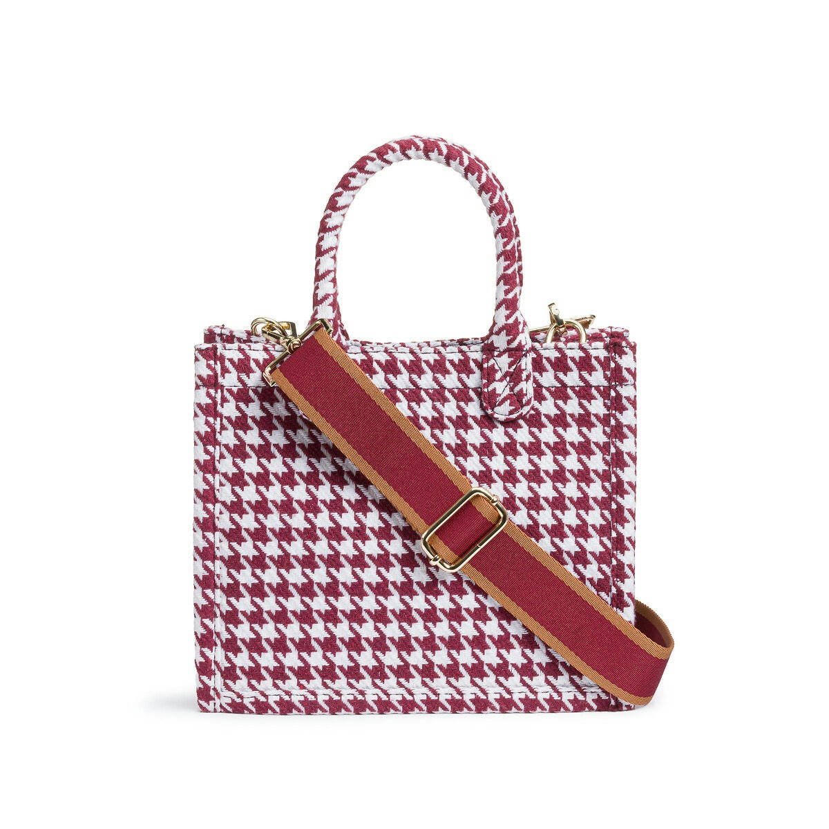 Sac jacquard motif pied de poule
