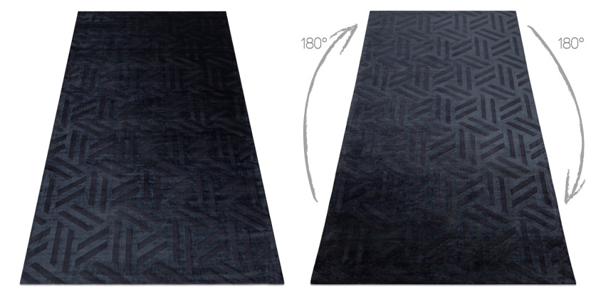 Dywan PEARL 51326E czarny - Geometryczny, ekskluzywny, 154x230 cm
