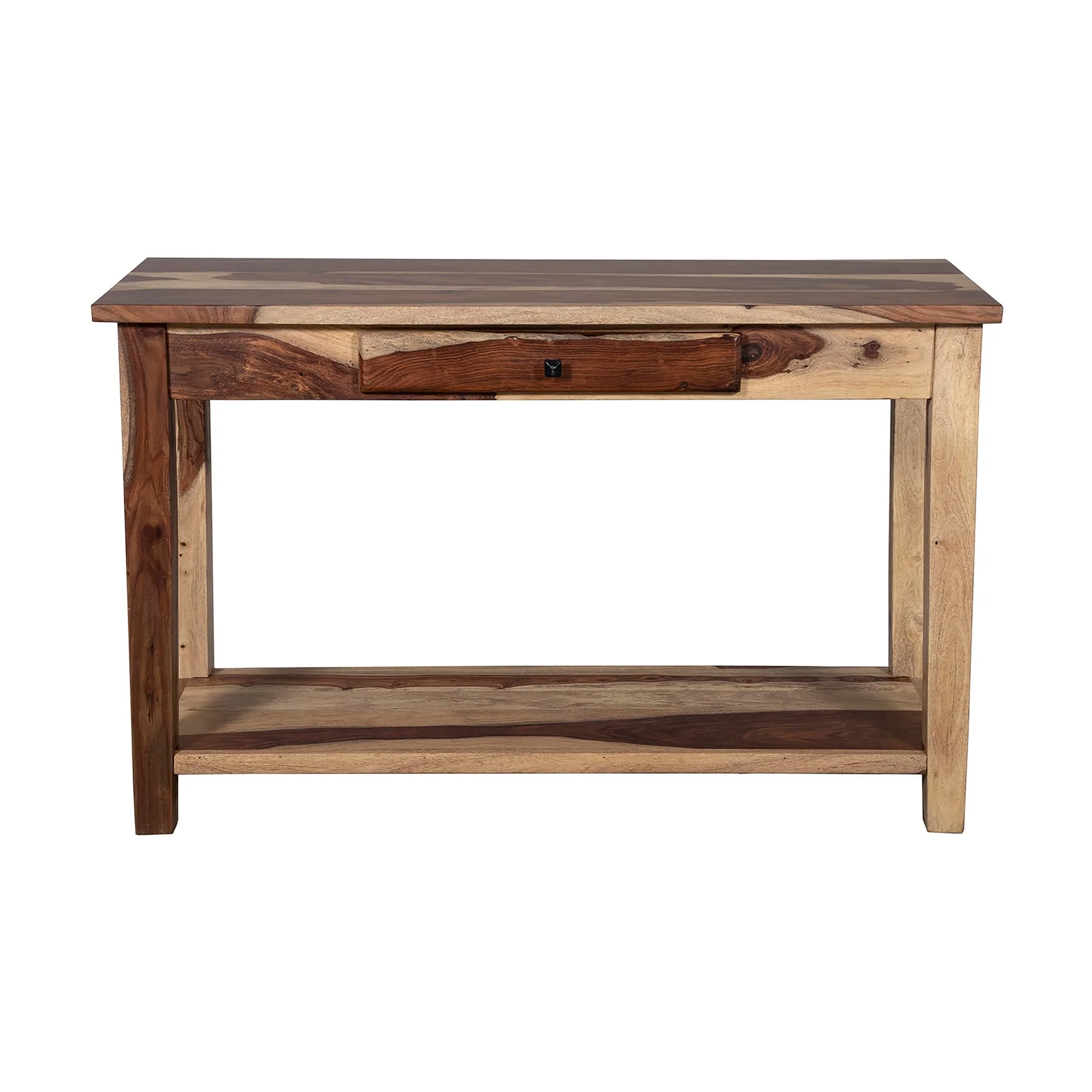 Porter Designs Taos Traditional Solid Sheesham Wood Console Table, Natural