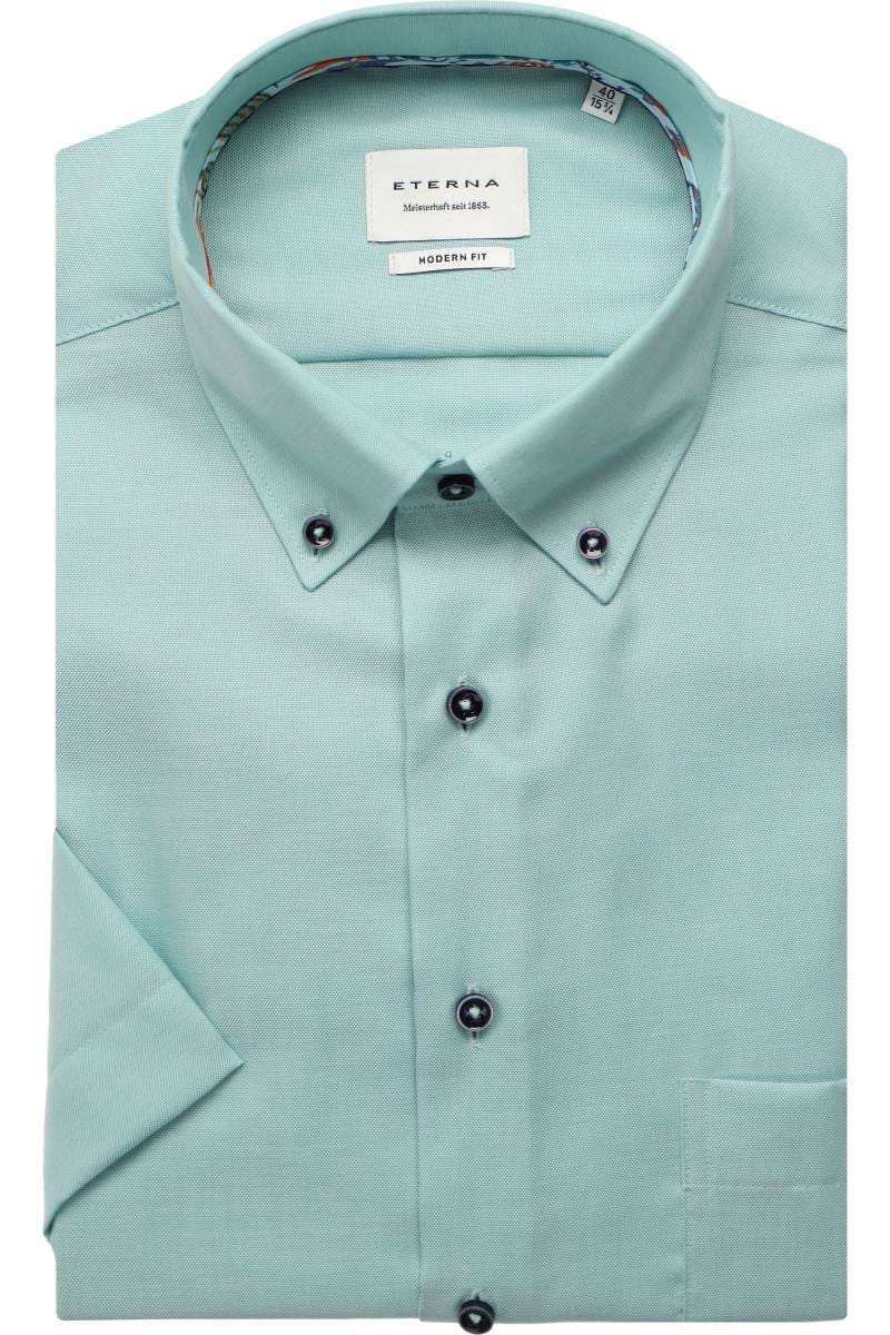ETERNA Modern Fit Hemd grün, Einfarbig