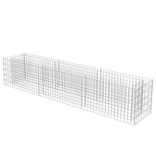 NNEVL Gabion Raised Bed Galvanised Steel 270x50x50 cm