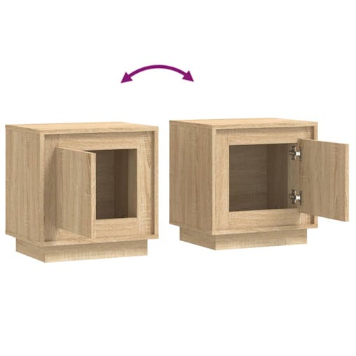 NNEVL Bedside Cabinets 2 pcs Sonoma Oak 44x35x45 cm Engineered Wood