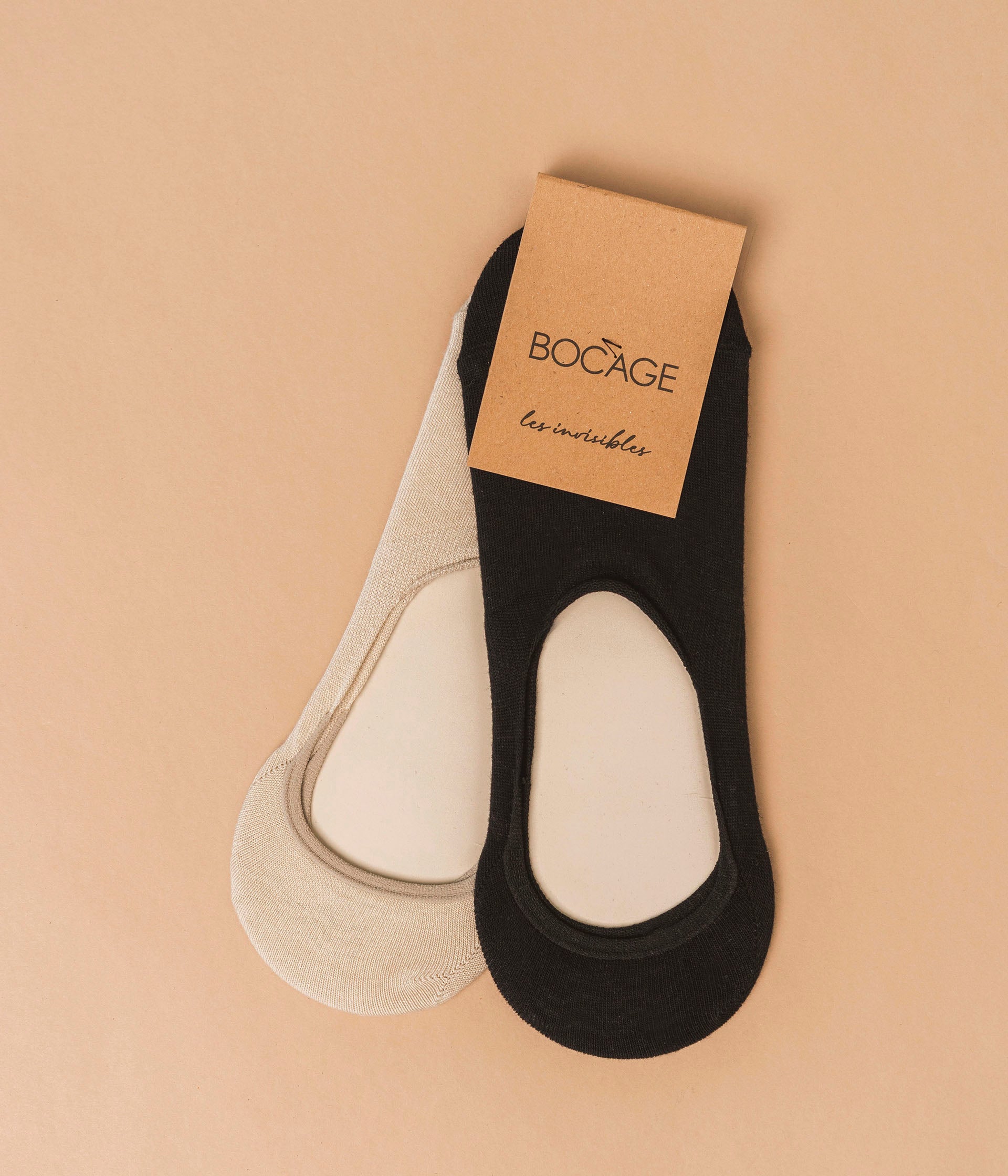 Chaussettes Aramenio noir et beige