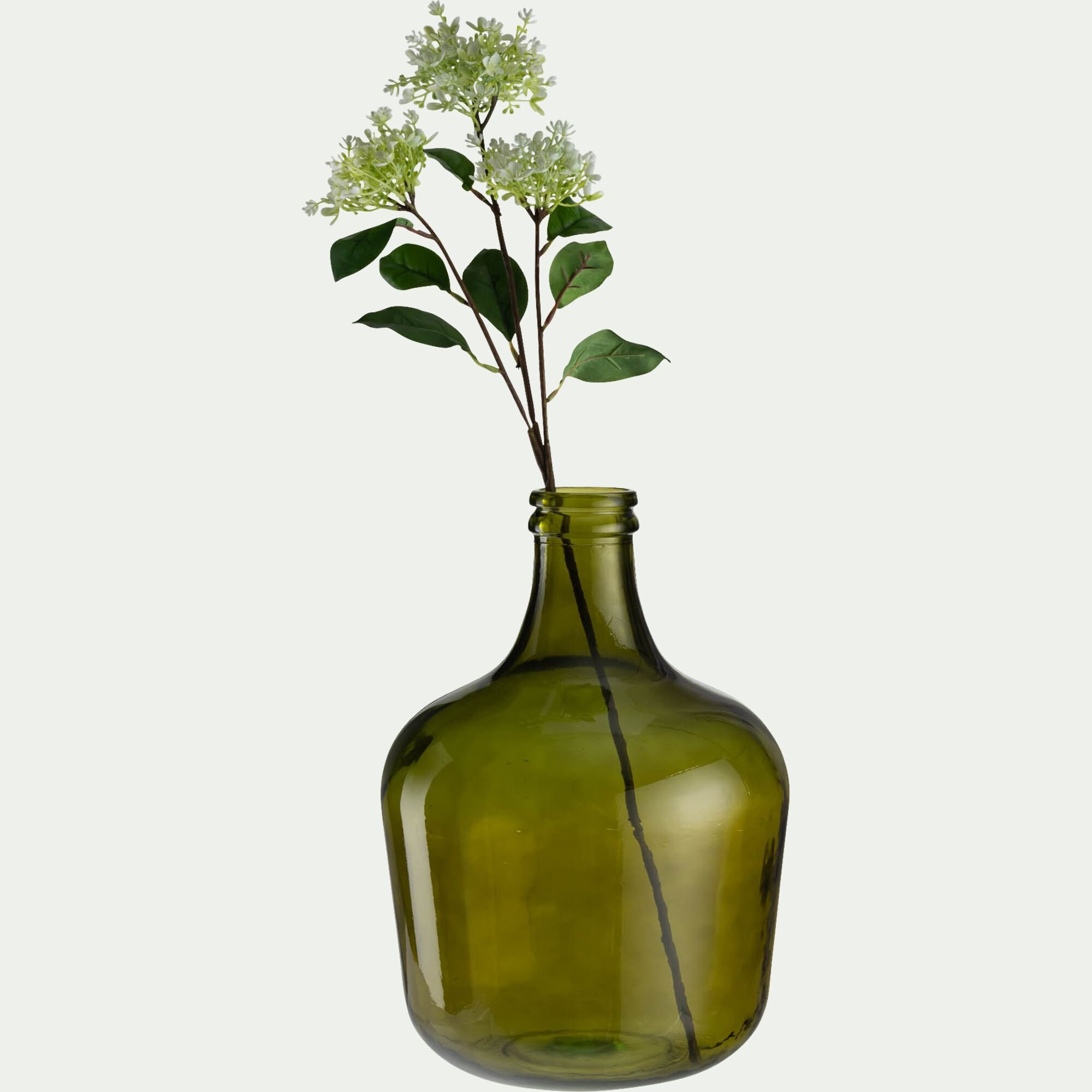AUBERVILLE - Grand vase en verre recyclé H42cm - vert