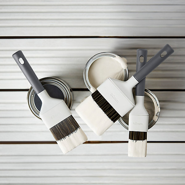 Lot 3 pinceaux plats huile, vernis et lasure GoodHome