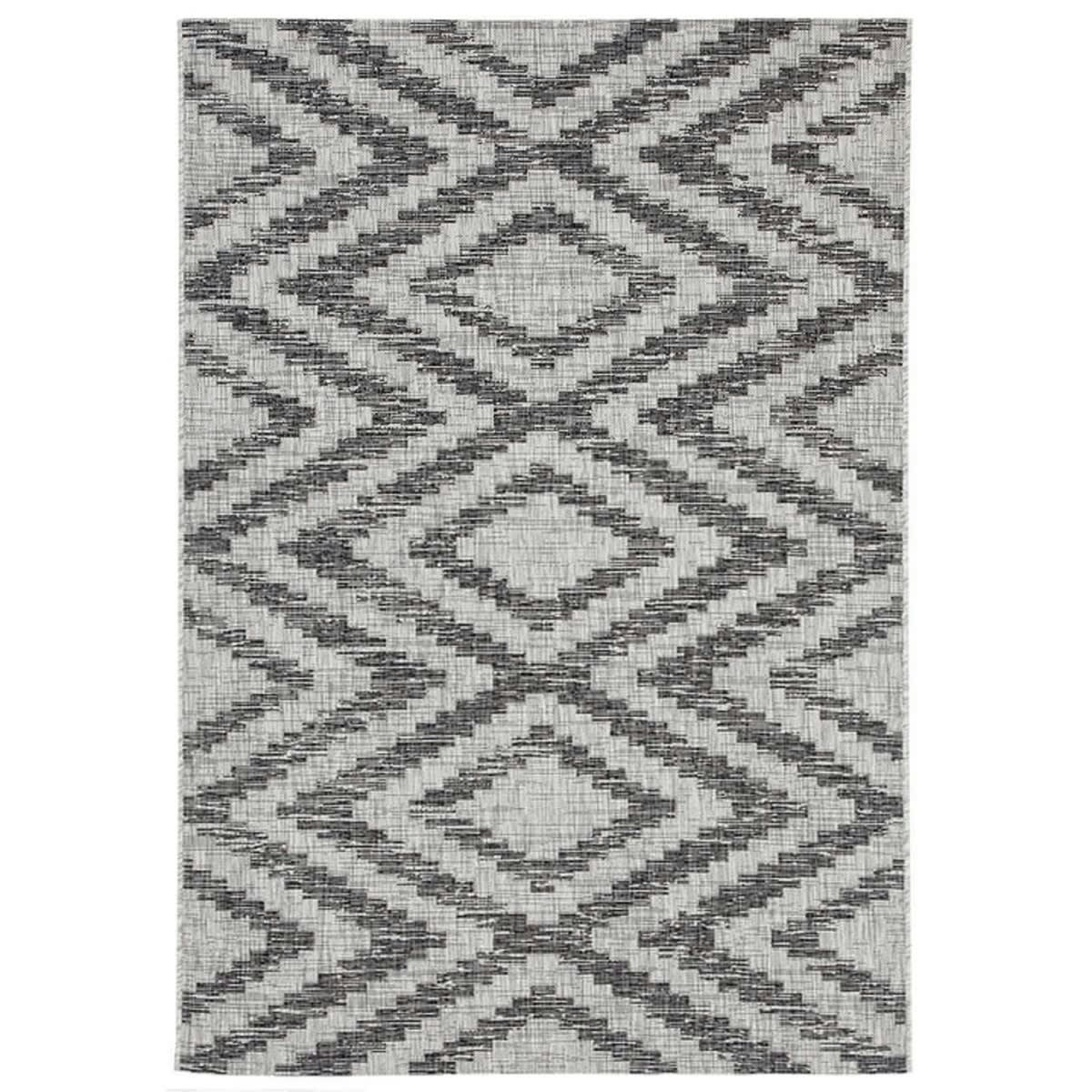 ETNO - Tapis intérieur extérieur en polypropylène gris anthracite 120x170 cm