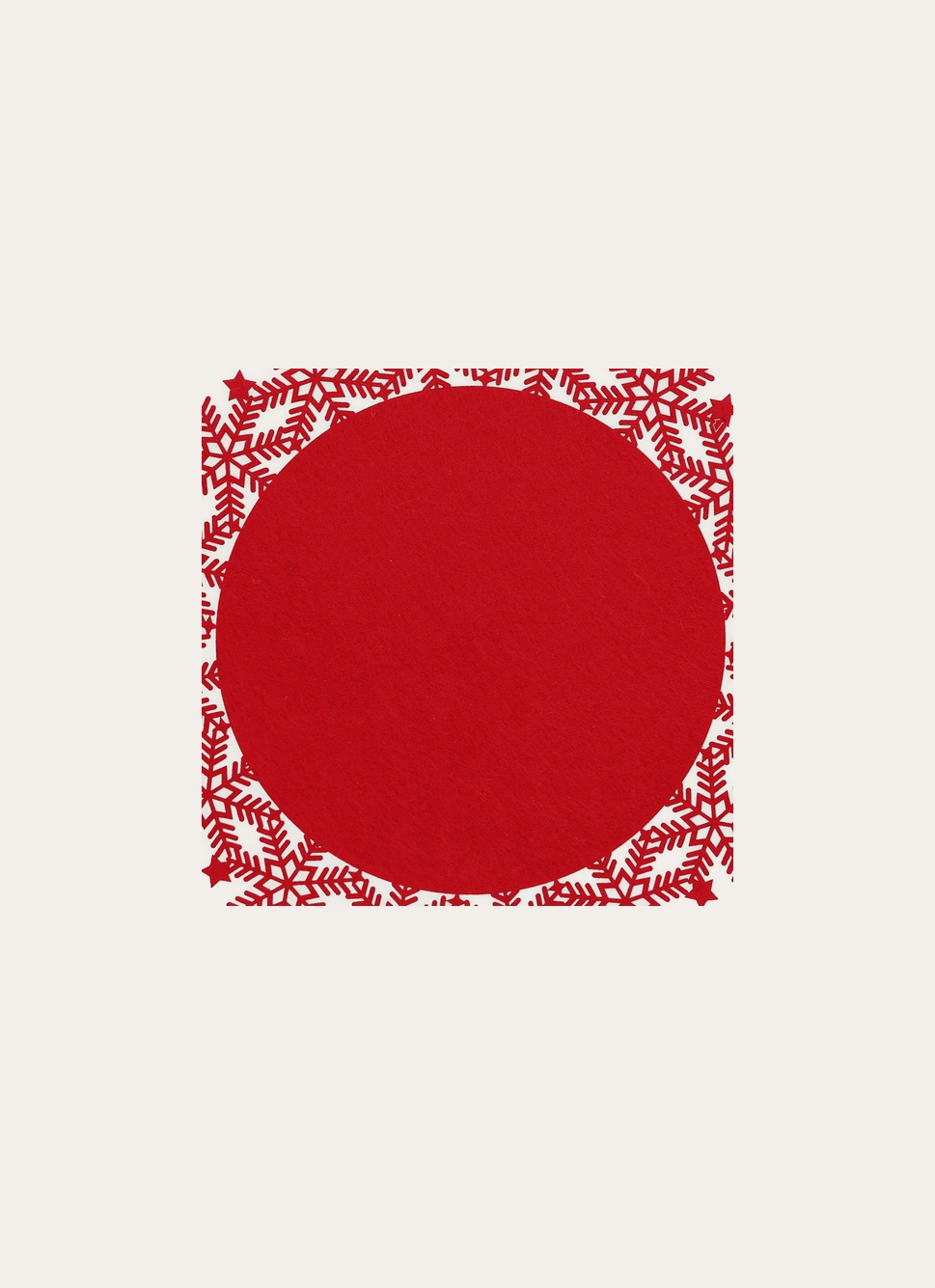 SET DE TABLE EN FEUTRINE DÉCOR CRISTAUX DÉCOUPÉS ROUGE