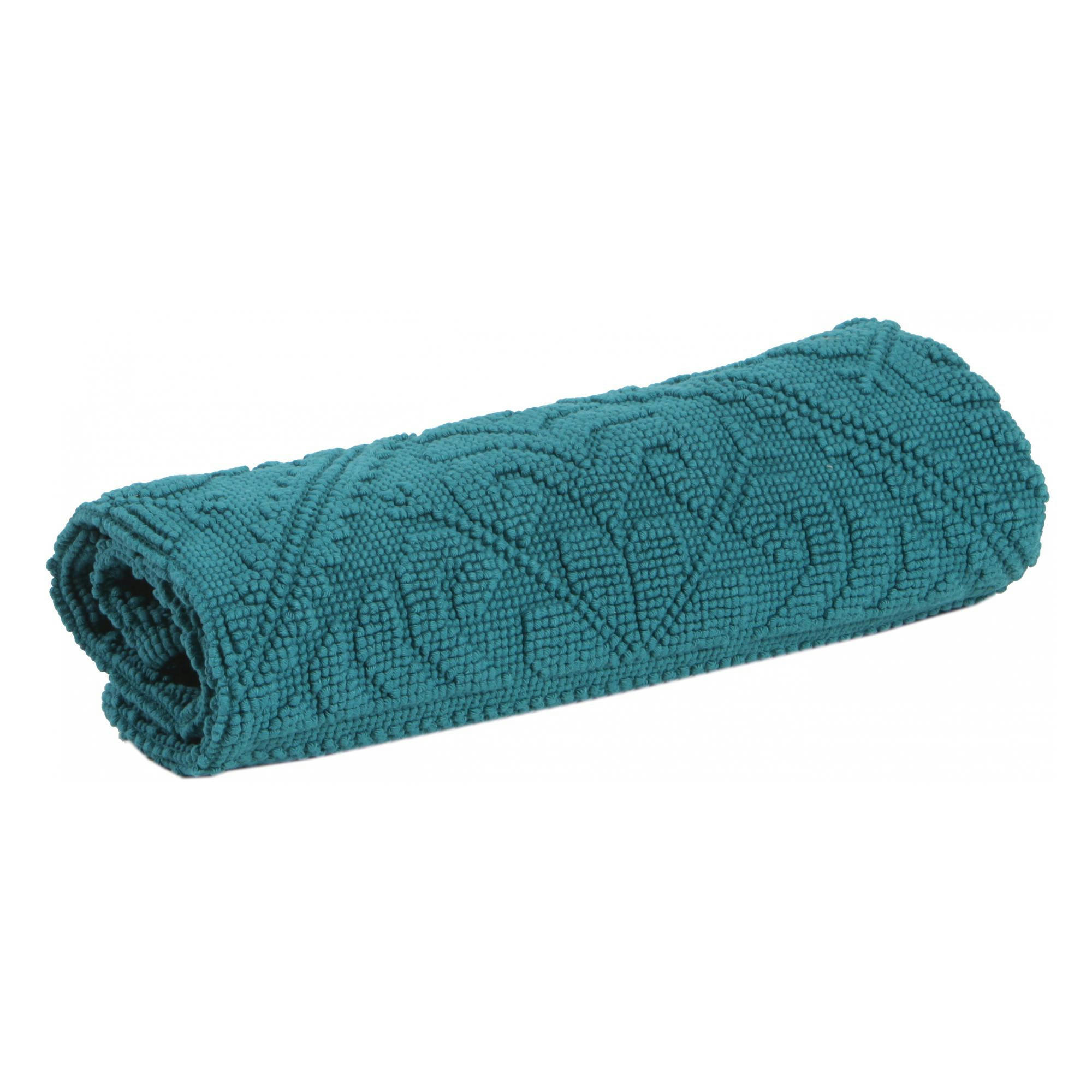 ENZO - Tapis de Bain  en coton peacock 54 x 110