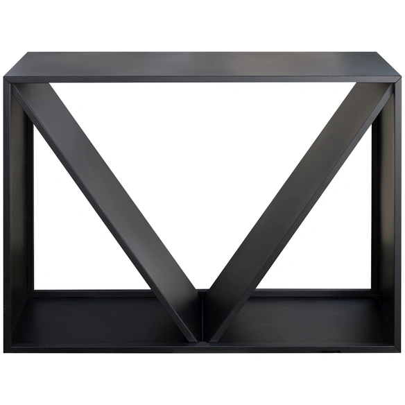 Kaminholzregal, BxHxL: 114,5 x 80 x 35 cm, schwarz