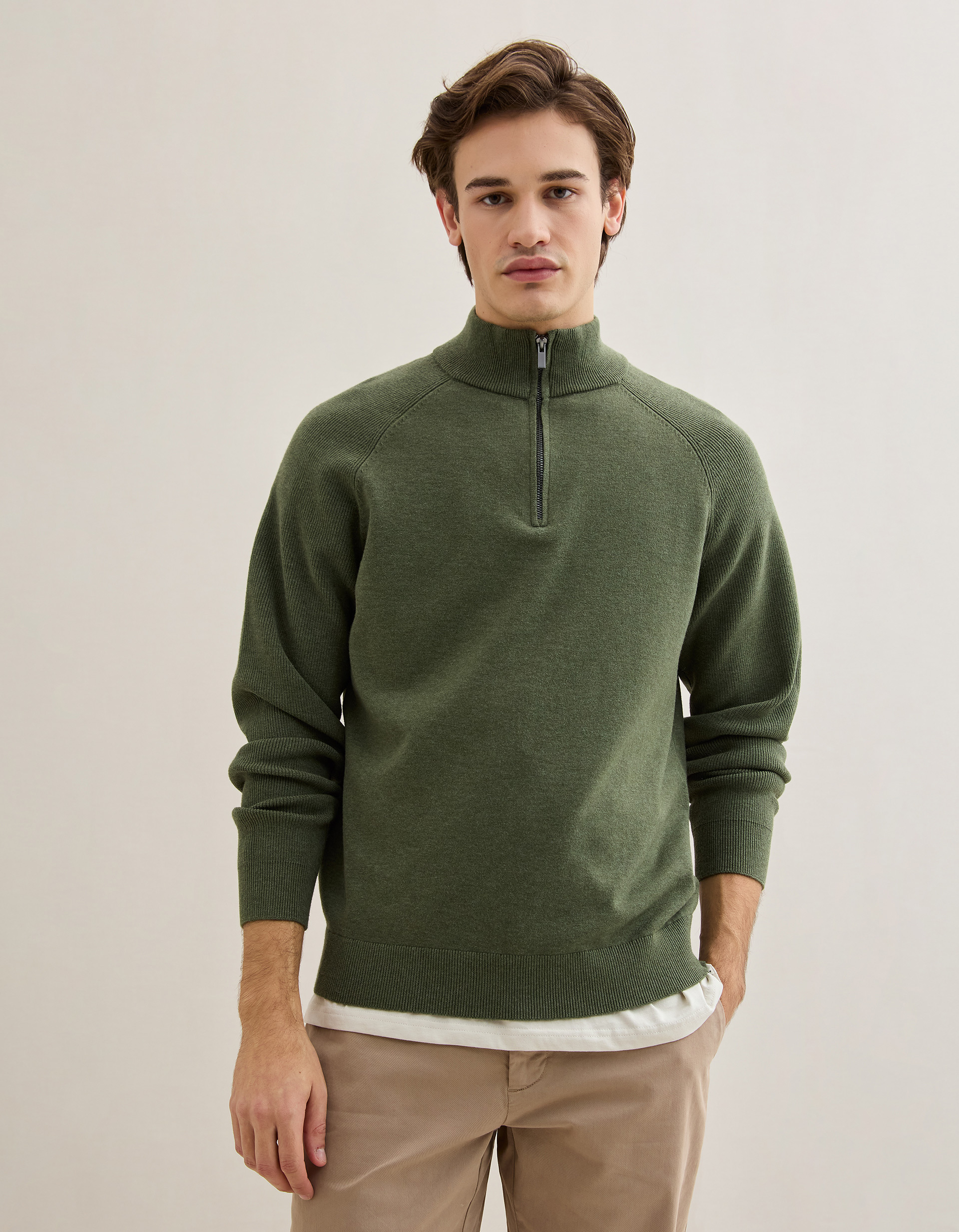 Camisola de Malha, Homem, Verde Escuro