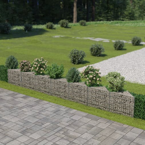 NNEVL Gabion Wall Galvanised Steel 450x30x50 cm