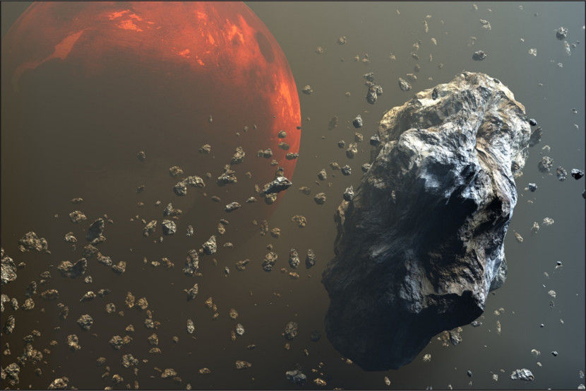 Fototapeta Ścienna METEORYTY Planeta Mars 90x60cm