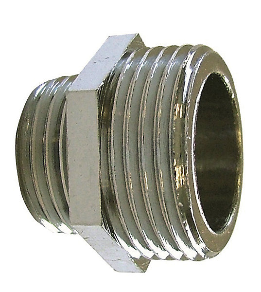 Mamelon réduit double mâle 15/21X12/17 chromé - GARIS - D05002C
