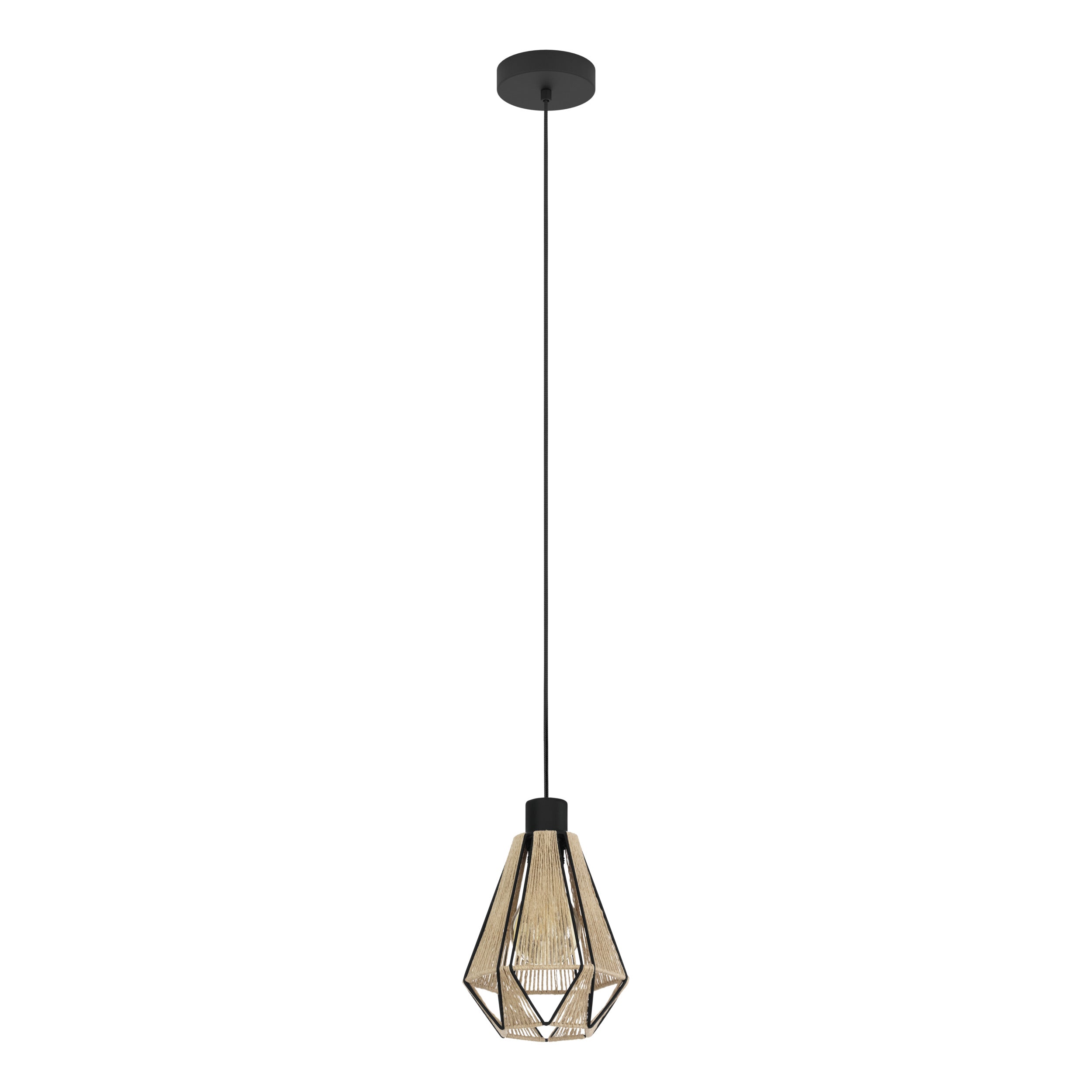 EGLO hanglamp Adwickle - e27 - 17 cm - zwart/bruin