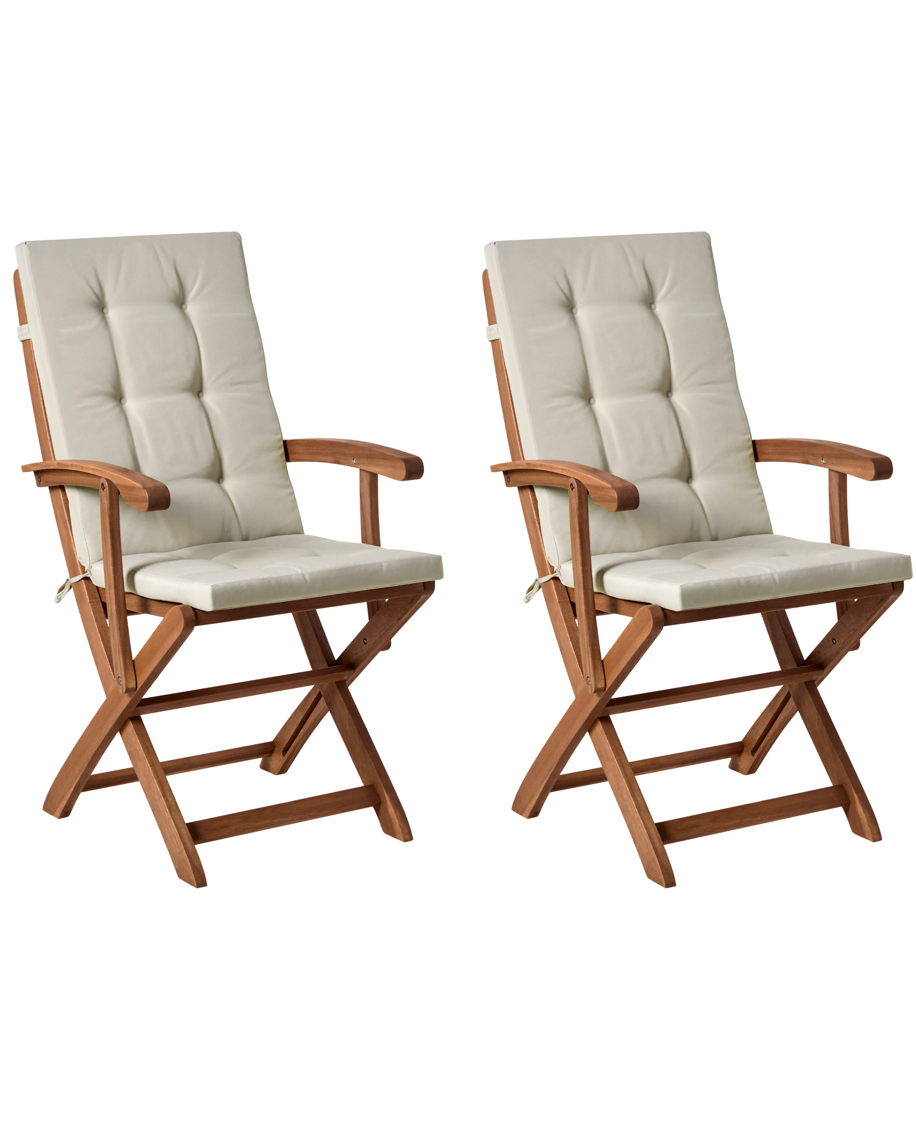 Garden Dining Set 8 Seater MAUI PREMIUM Acacia Wood Taupe