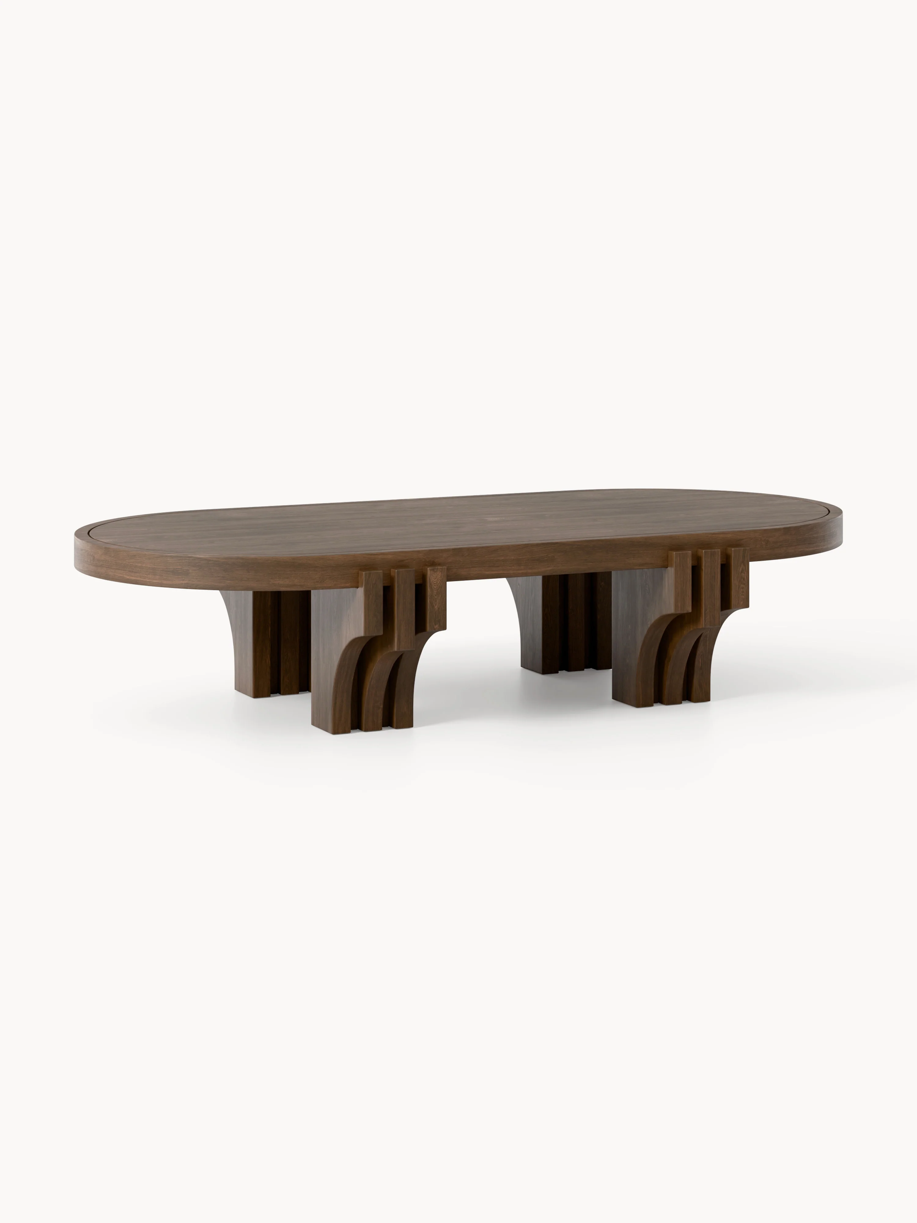 Ovaler Holz-Couchtisch Nolan