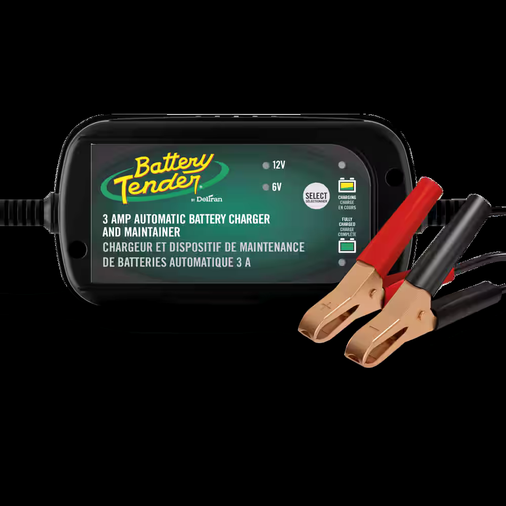 Battery Tender Smart Battery Charger/Maintainer, 3-Amp, 6V/12V