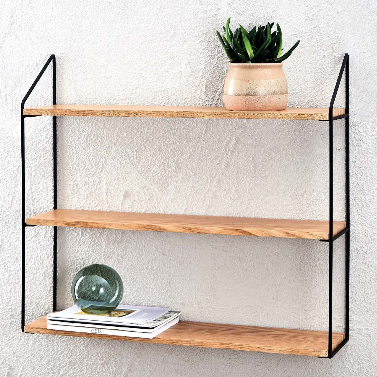 Lisomme Cara houten wandrek naturel - 60 x 54 cm