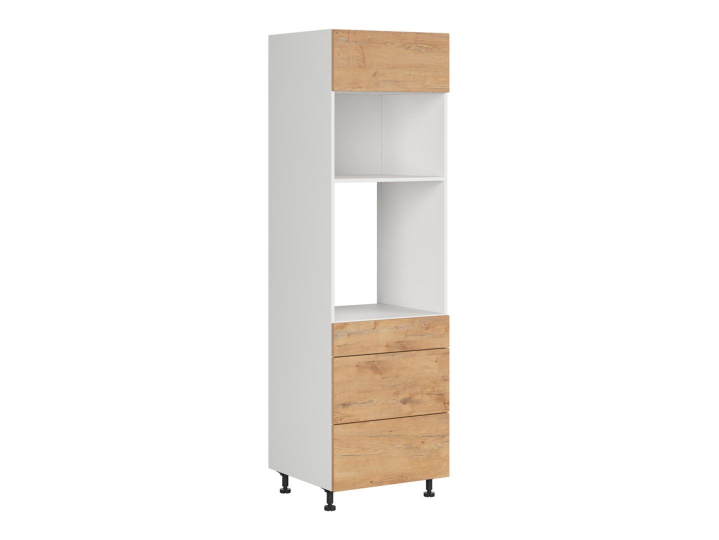 Szafka pod zabudowę piekarnika Hamper 60 cm z szufladami dąb lancelot