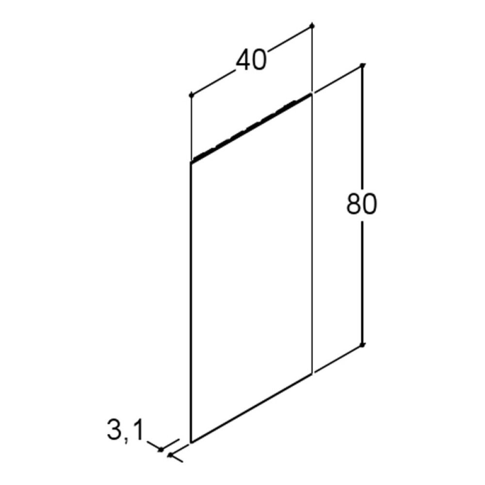 SPEIL SCANBAD REKTANGULÆR 40CM