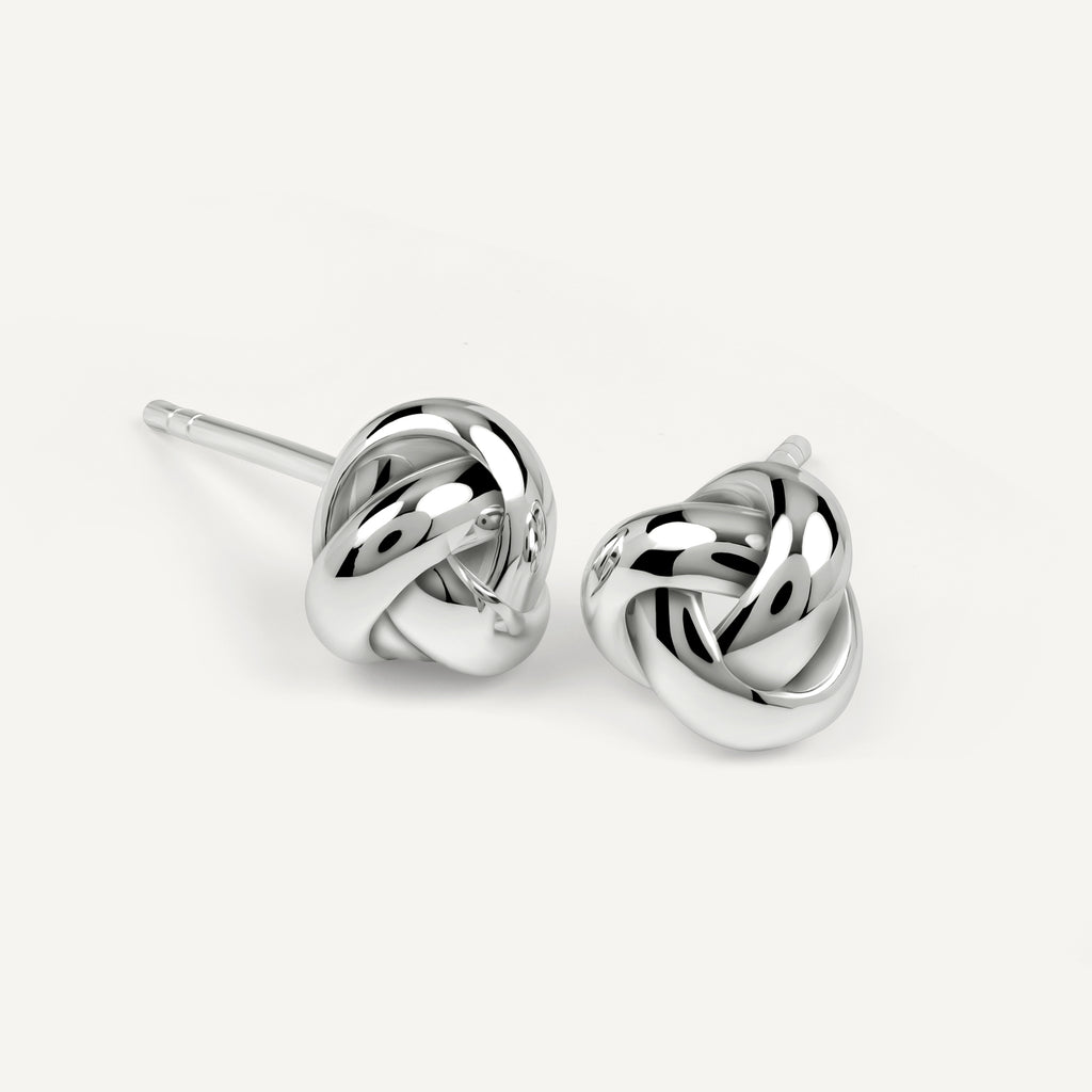 Mallow Street - Silver Twist Stud Earrings