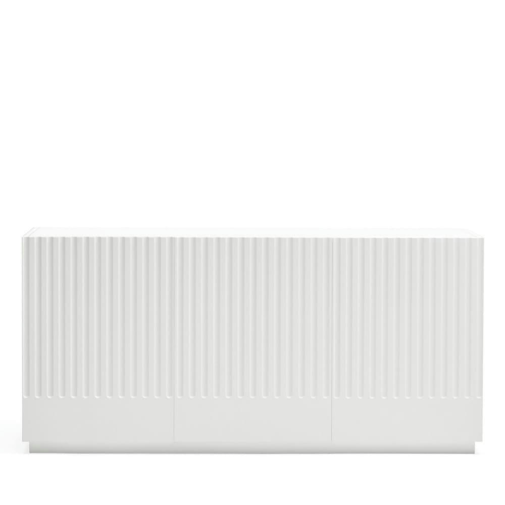 DORIC - Buffet 3 portes en bois L150cm blanc