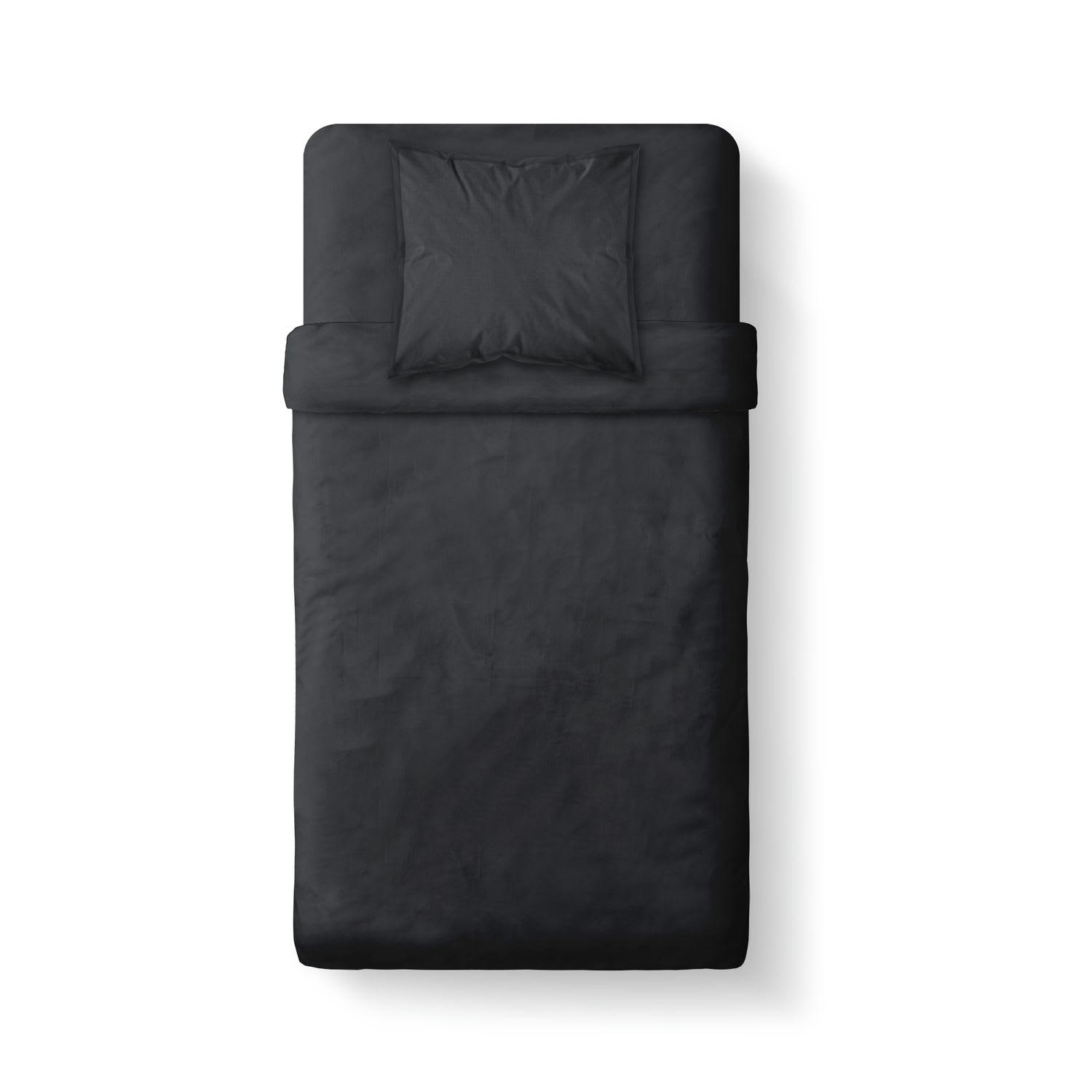 TODAY - Housse de couette réglisse 100% coton 57 fils 140 x 200 cm noir