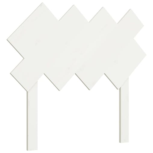 NNEVL Bed Headboard White 92x3x81 cm Solid Wood Pine