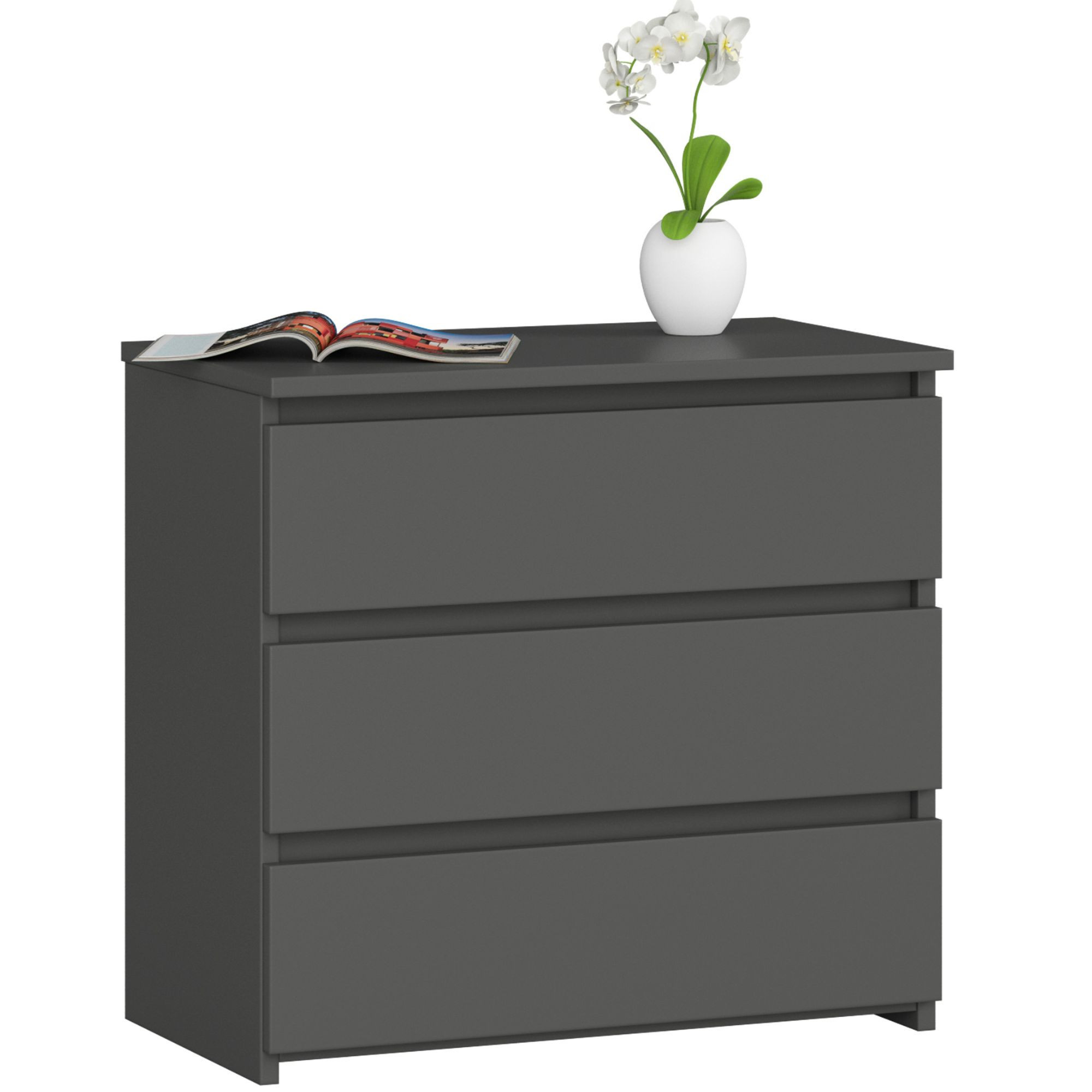 Komoda Cl3 3Sz Clp Pk Grafit Szary