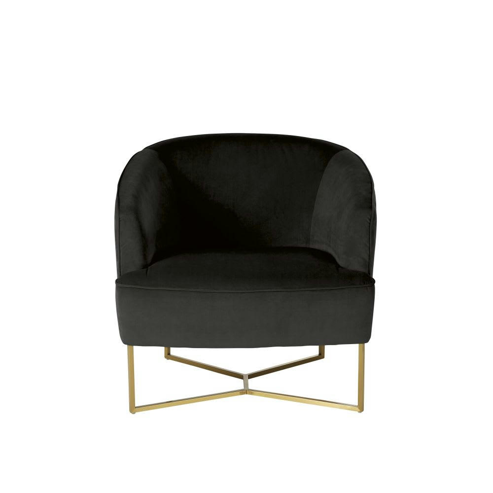 Sonate - Fauteuil en velours noir