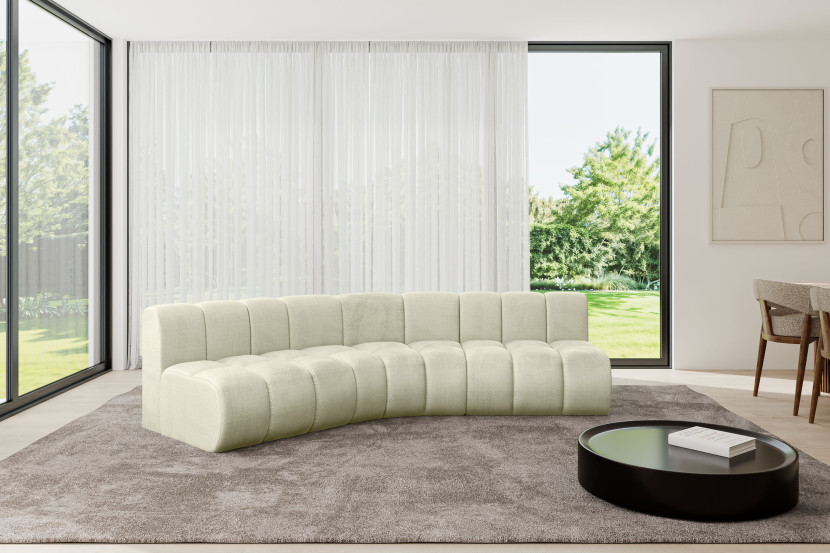 Narożnik lewostronny modułowy Montra-L1 - 290x174x70 cm Beżowy