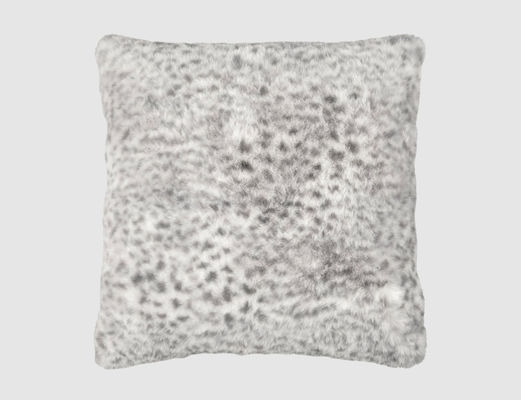 Kissen Leo Print Silbergrau
