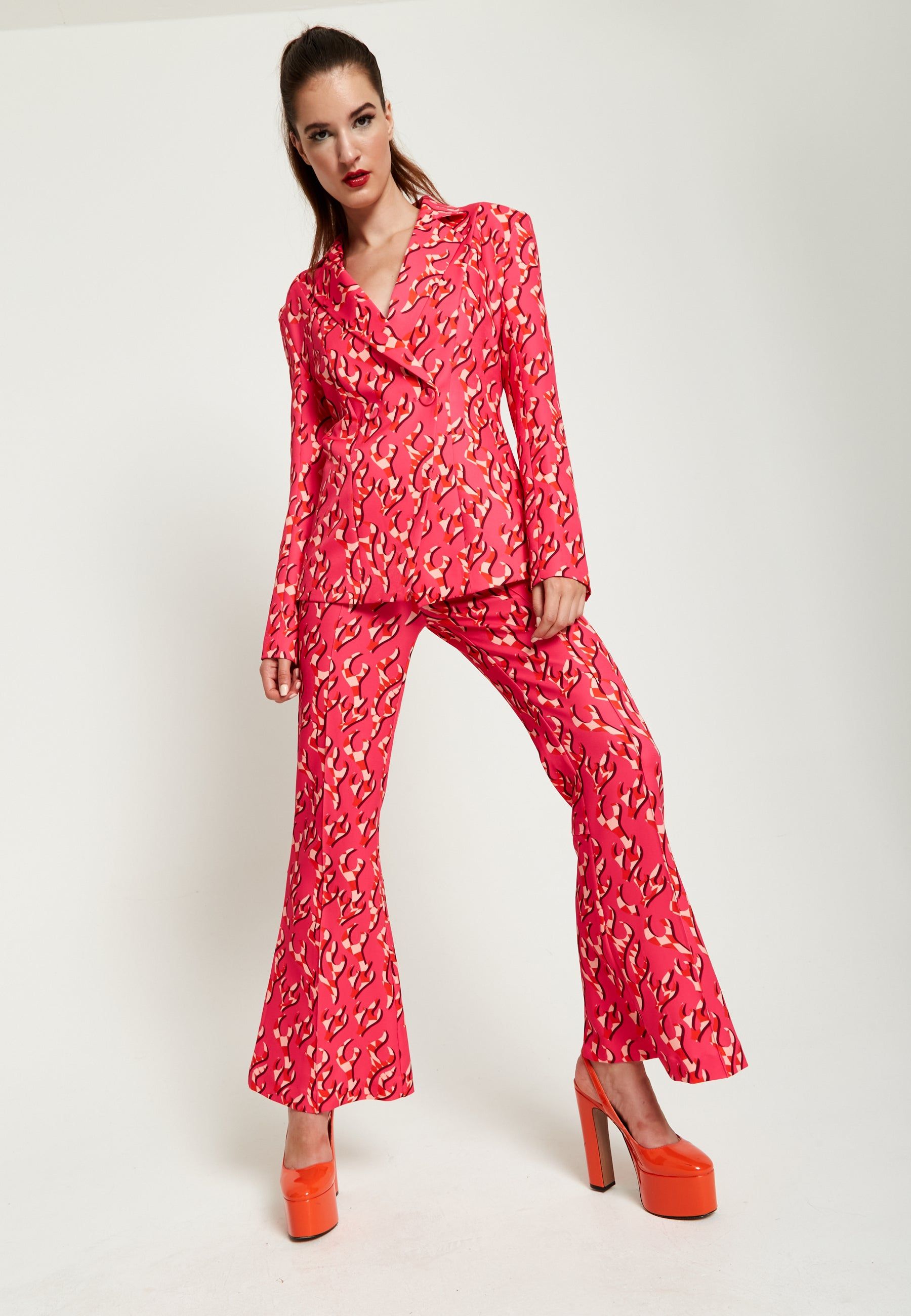 House of Holland Pink Flame Clashing Colours Blazer