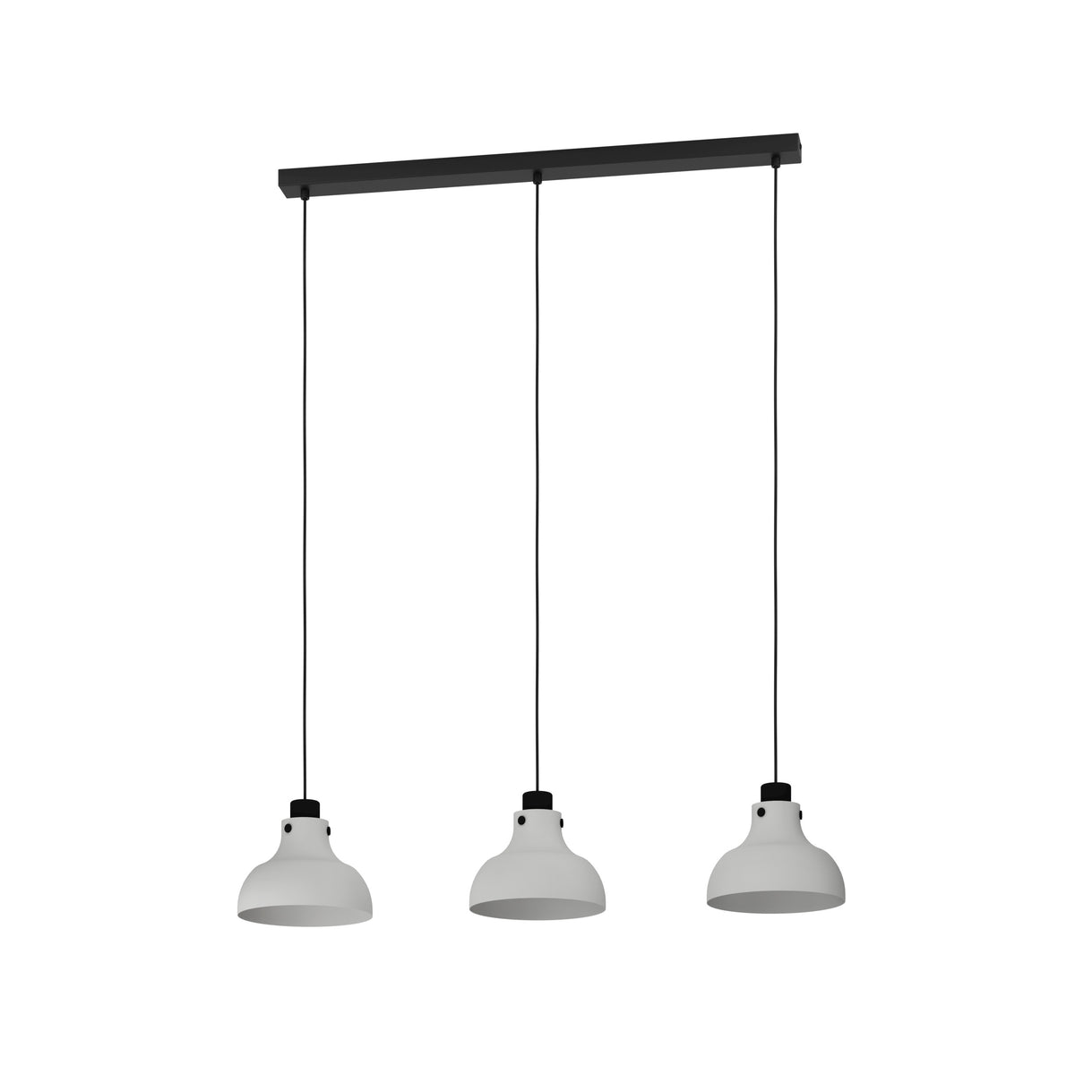 EGLO hanglamp Matlock - e27 - 90 cm - grijs/zwart - staal