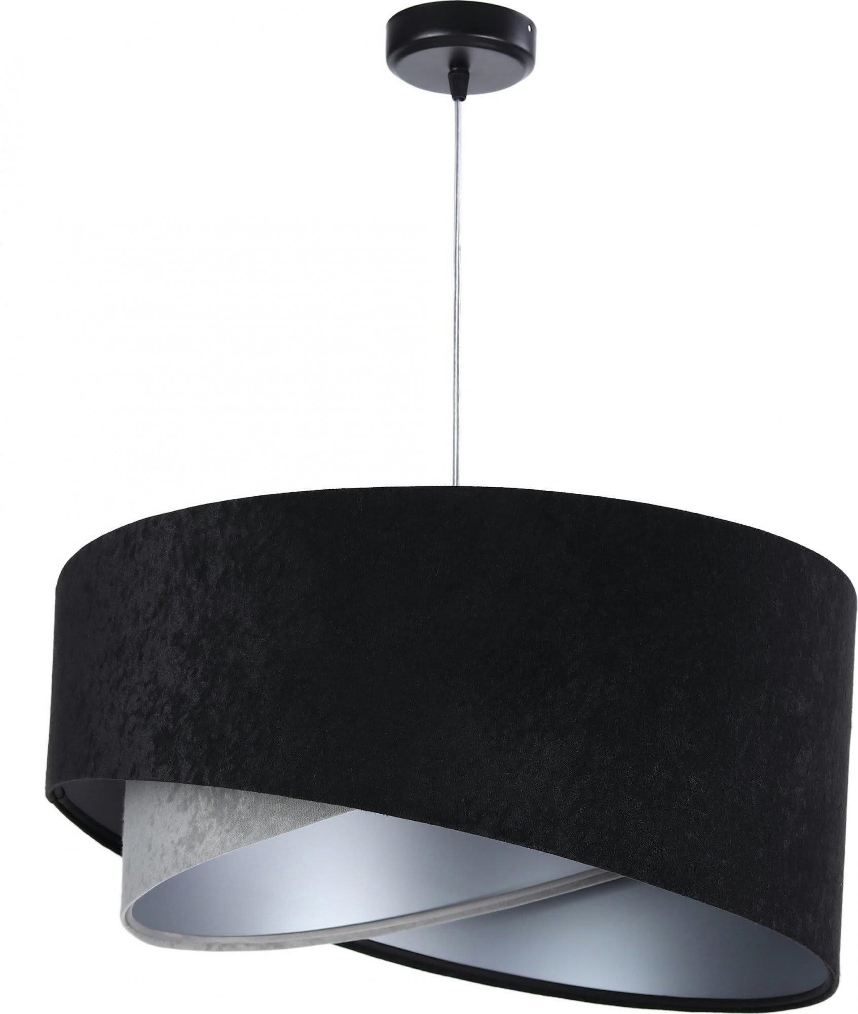 ASYMETRIC - Suspension Tissu Noir 50x50x105 cm