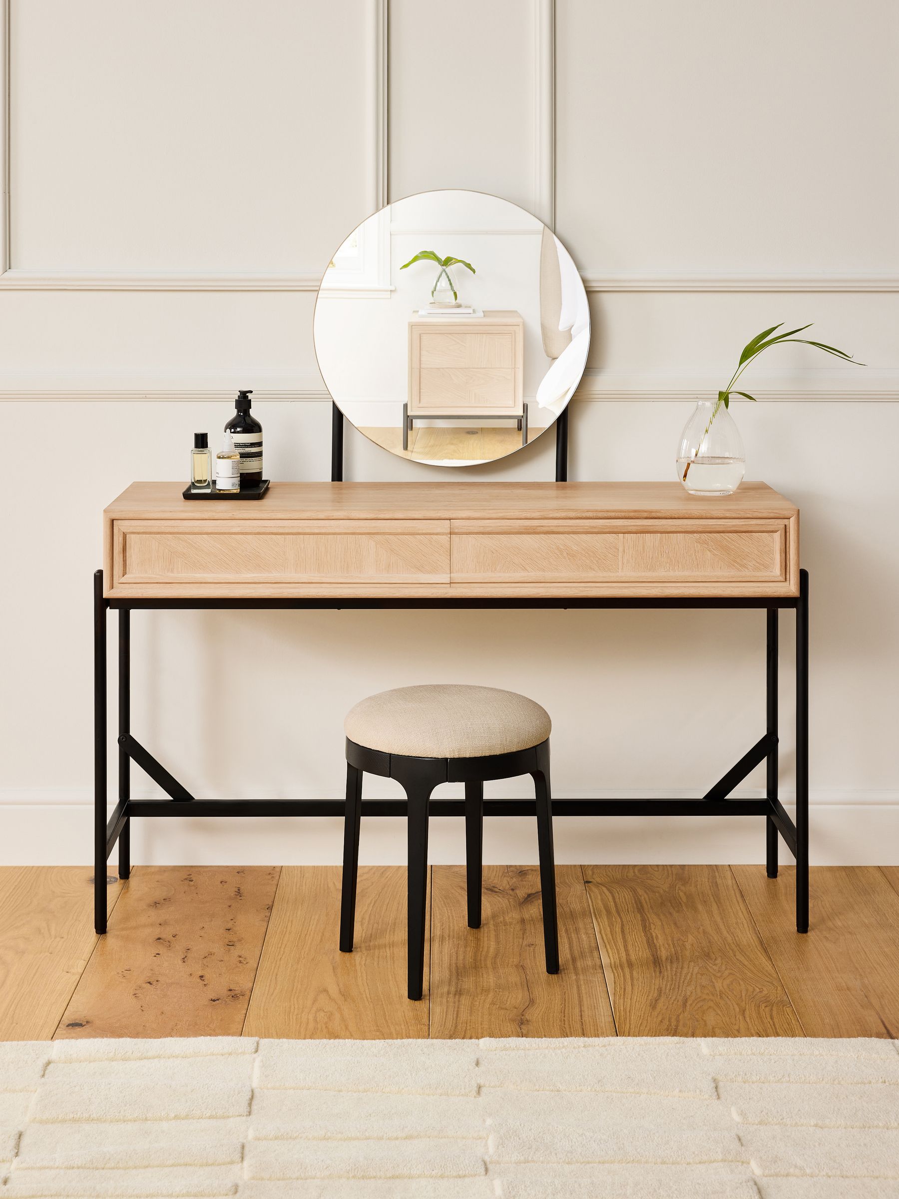 Jasper Conran London Whitewashed Oak Aden Dressing Table