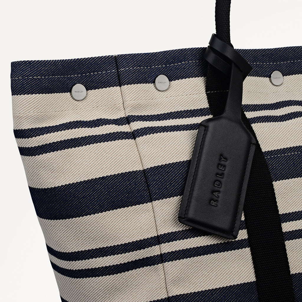 Hadleigh Place - Stripe - Large Open Top Tote