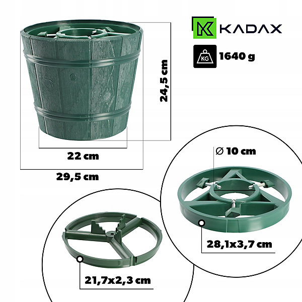 KADAX Support de sapin de Noël pour un véritable sapin de Noël en pot 2,4 m