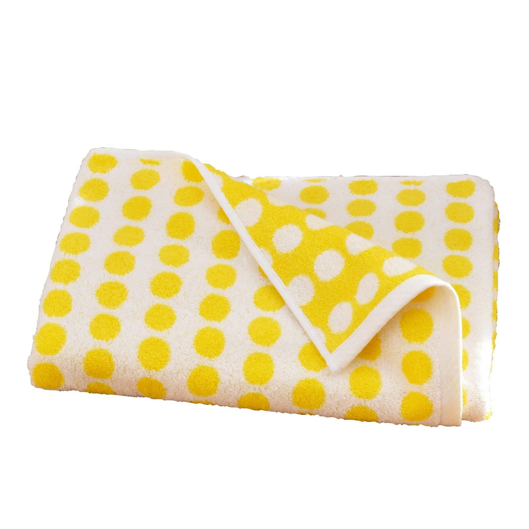 POISPOIS - Serviette de toilette 50x90 jaune en coton 450 g/m²