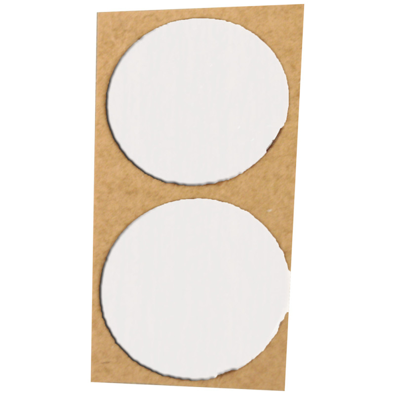 Autocollant cache-vis blanc Ø 19 mm 15 pièces TEKNIBOX